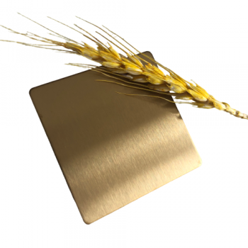 Sus 304 Titanium Gold Brushed Hairline Satin Finish Stainless Steel Sheet